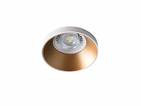 20 x gu10 inbouw armatuur wit en goud met lamphouder - afbeelding 1 van  5