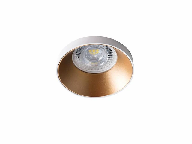 20 x gu10 inbouw armatuur wit en goud met lamphouder - afbeelding 1 van  5