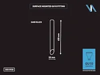 20 x gu10 opbouw design armatuur cilinder zand zwart 45cm - afbeelding 4 van  4