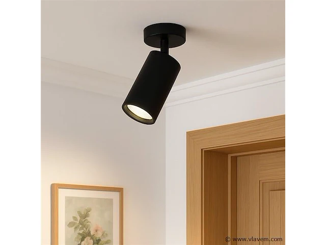 20 x gu10 opbouwarmatuur – draaibaar 350°/70° – ø55x110 mm – aluminium – ip20 – binnen - afbeelding 1 van  5