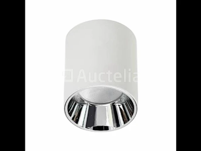 20 x gu10 opbouwframe - cilindrisch - rond - wit en chroom - afbeelding 1 van  3