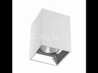 20 x gu10 opbouwframe - kubus - vierkant - wit en chroom - afbeelding 2 van  3