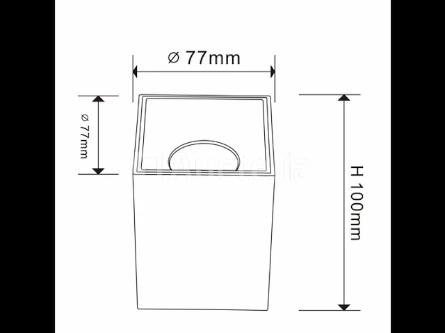 20 x gu10 opbouwframe - kubus - vierkant - wit en chroom - afbeelding 3 van  3