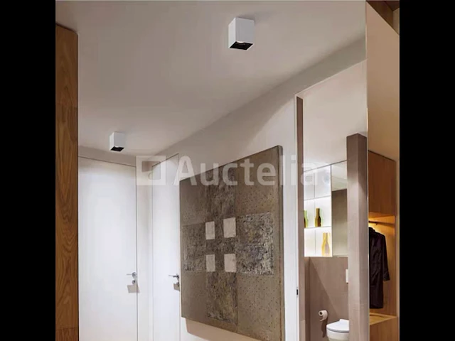 20 x gu10 opbouwframe - kubus - vierkant - wit en zwart - afbeelding 3 van  3