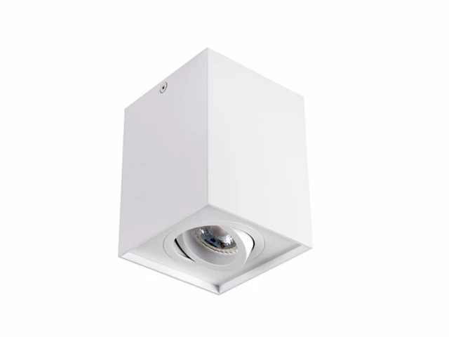 20 x gu10 opbouwspot armatuur rechthoekig wit kantelbaar 12,5cm - afbeelding 4 van  6