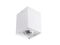 20 x gu10 opbouwspot armatuur rechthoekig wit kantelbaar 12,5cm - afbeelding 4 van  6