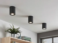 20 x gu10 opbouwspot armatuur zwart kantelbaar 12,5cm - afbeelding 1 van  7