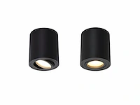 20 x gu10 opbouwspot armatuur zwart kantelbaar 8,4cm - afbeelding 1 van  6