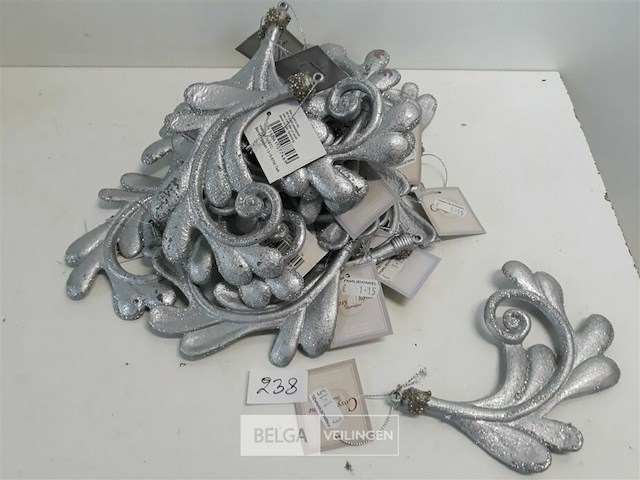 20 x hangdeco blad grijs pvc 15 cm - afbeelding 2 van  3