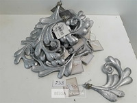 20 x hangdeco blad grijs pvc 15 cm - afbeelding 2 van  3