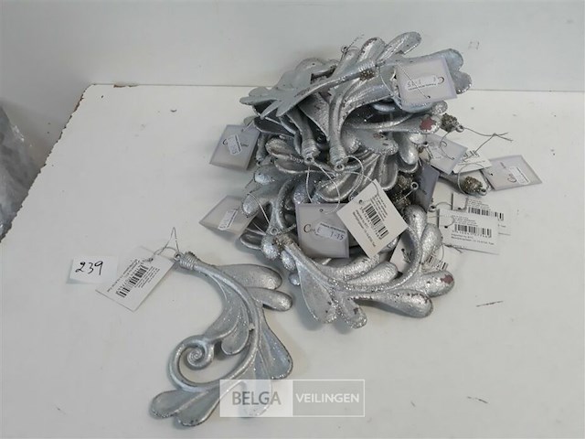 20 x hangdeco blad grijs pvc 15 cm - afbeelding 1 van  3