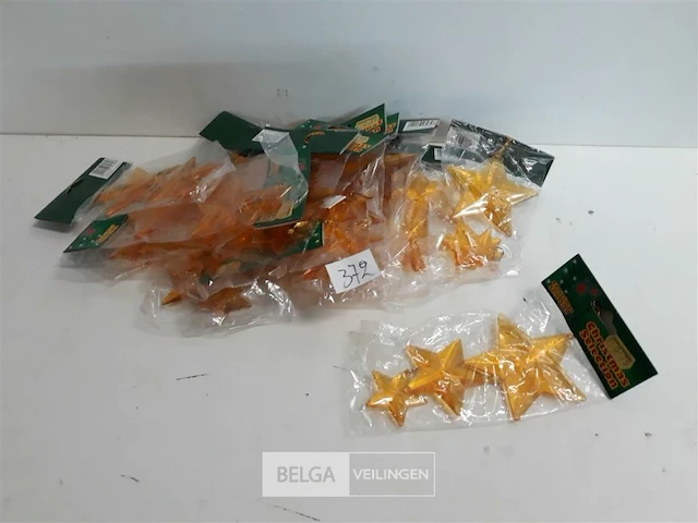 20 x hangdeco sterren 3 delig oranje 18 cm - afbeelding 1 van  3