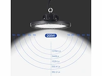 20 x highbay ufo 200w - pro design smd - dimbaar - lumileds philips - waterdicht ip65 - koud wit 6500k - afbeelding 3 van  10