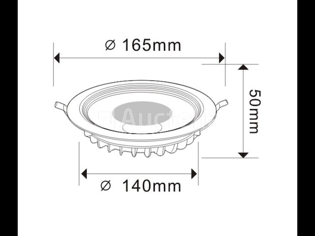 20 x inbouw led-spot – 15w – 3000k warm wit – cob – rond – 1350 lm – ø180 mm – ip20 - afbeelding 1 van  5