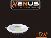 20 x inbouw led-spot – 15w – 3000k warm wit – cob – rond – 1350 lm – ø180 mm – ip20 - afbeelding 5 van  5