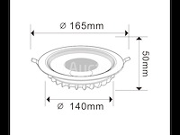 20 x inbouw led spot – 15w – 6500k koud wit – cob – rond – 1350 lm – ø180 mm – ip20 - afbeelding 5 van  5