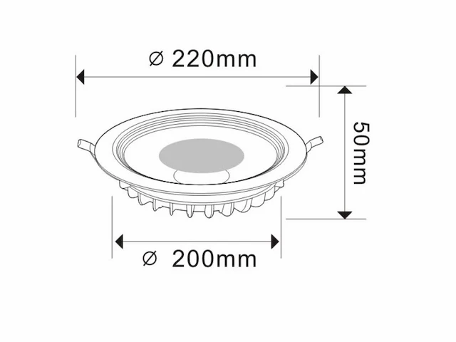 20 x inbouwspot - 30w led - 3000k warm wit - afbeelding 4 van  4