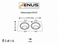 20 x inbouwspotfitting (ep-2) - verstelbaar - gu10 - zwart - afbeelding 5 van  6