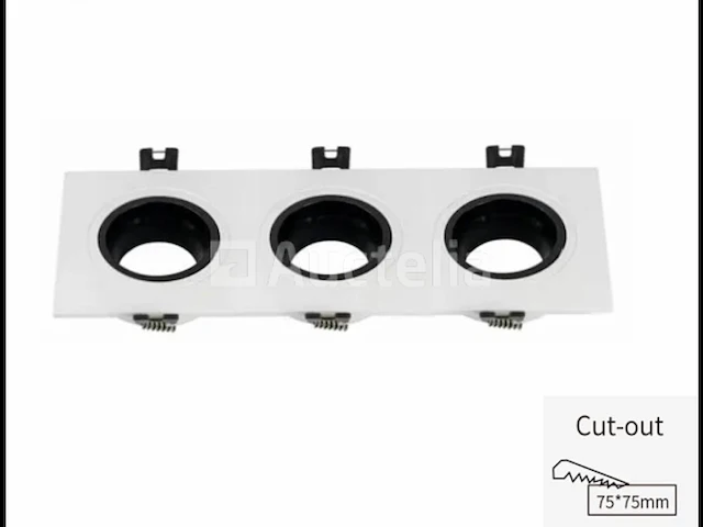 20 x inbouwspotfitting (ep-3) - verstelbaar - gu10 - wit/zwart - afbeelding 2 van  4