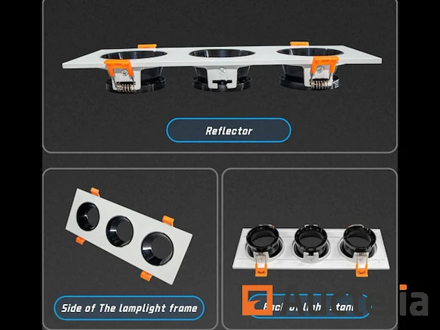 20 x inbouwspotfitting (ep-3) - verstelbaar - gu10 - wit/zwart - afbeelding 3 van  4