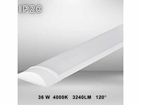 20 x led batten light 36w - 120cm - 4000k neutraal wit - stofdicht - afbeelding 1 van  6