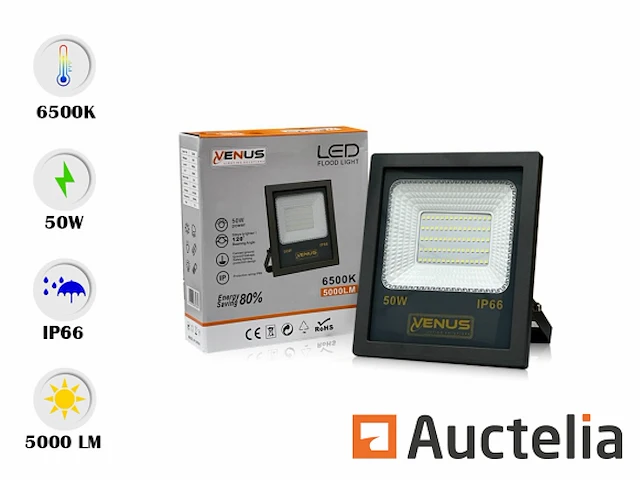 20 x led breedstraler 50w - waterdicht ip66 - 6500k koud wit - afbeelding 1 van  4