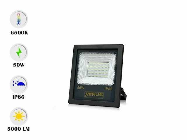 20 x led breedstraler 50w ip66 - 6500k koud wit - waterdicht - afbeelding 4 van  4