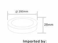 20 x led paneel - rond - 30w opbouw - kleur kader : wit 3000k (warm wit) - afbeelding 3 van  4