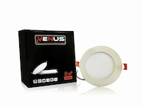 20 x led paneel - rond - 8w - inbouw - 3000k ((warm wit)) - afbeelding 3 van  6