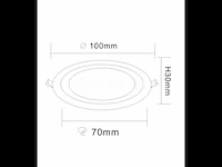 20 x led paneel - tweekleurig : warm + wit 3w + 3w - afbeelding 2 van  5