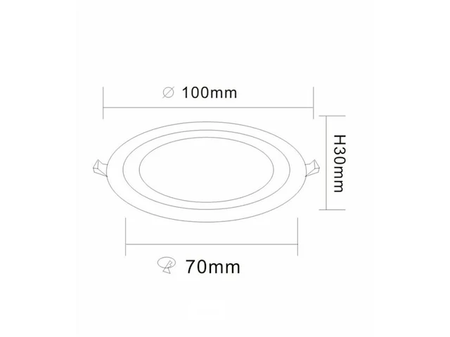20 x led paneel - tweekleurig : warm + wit 3w + 3w - afbeelding 3 van  6