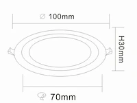 20 x led paneel - tweekleurig : warm + wit 3w + 3w - afbeelding 3 van  6