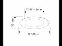 20 x led paneel 12w - led smd - inbouw - rond - 6500k (daglicht) - afbeelding 1 van  4