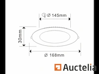 20 x led paneel 12w - led smd - inbouw - rond - 6500k (daglicht) - afbeelding 2 van  4