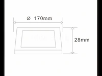 20 x led paneel 12w - led smd - opbouw - vierkant - 3000k (warm wit) - afbeelding 2 van  4