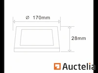 20 x led paneel 12w - led smd - opbouw - vierkant - 3000k (warm wit)