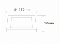 20 x led paneel 12w - led smd - opbouw - vierkant - 3000k (warm wit) - afbeelding 4 van  5