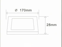 20 x led paneel 12w - led smd - opbouw - vierkant - 6500k (daglicht) - afbeelding 4 van  5