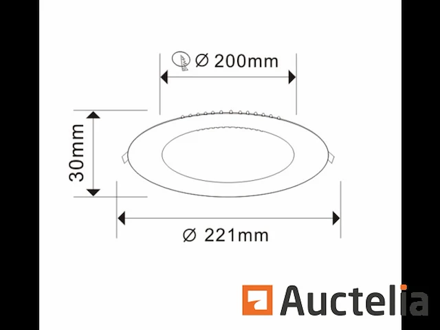 20 x led paneel 18w - led smd - inbouw - rond - 6500k (daglicht) - afbeelding 2 van  4