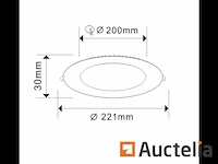 20 x led paneel 18w - led smd - inbouw - rond - 6500k (daglicht) - afbeelding 2 van  4