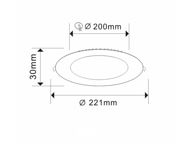 20 x led paneel 18w - led smd - inbouw - rond - 6500k (daglicht) - afbeelding 4 van  5