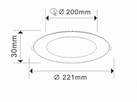 20 x led paneel 18w - led smd - inbouw - rond - 6500k (daglicht) - afbeelding 4 van  5