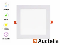 20 x led paneel 18w - led smd - inbouw - vierkant - 3000k (warm wit) - afbeelding 3 van  4