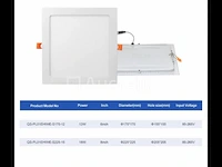 20 x led paneel 18w - led smd - inbouw - vierkant - 6500k (daglicht) - afbeelding 3 van  4