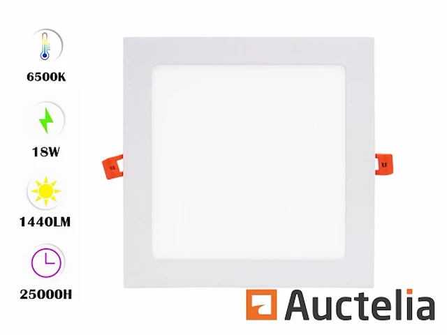 20 x led paneel 18w - led smd - inbouw - vierkant - 6500k (daglicht) - afbeelding 3 van  4