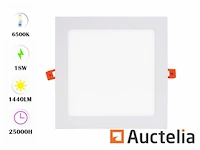 20 x led paneel 18w - led smd - inbouw - vierkant - 6500k (daglicht) - afbeelding 3 van  4