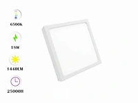 20 x led paneel 18w - led smd - opbouw - vierkant - 6500k (daglicht) - afbeelding 1 van  5