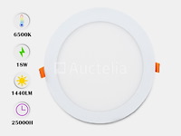 20 x led-paneel – inbouw rond – 18w – 6500k – koud wit - afbeelding 1 van  4