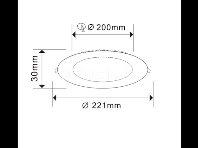 20 x led-paneel – inbouw rond – 18w – 6500k – koud wit - afbeelding 4 van  4