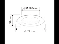 20 x led-paneel – inbouw rond – 18w – 6500k – koud wit - afbeelding 4 van  4